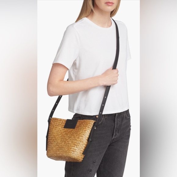All Saints Ebro Straw Crossbody Bag - Picture 3 of 12